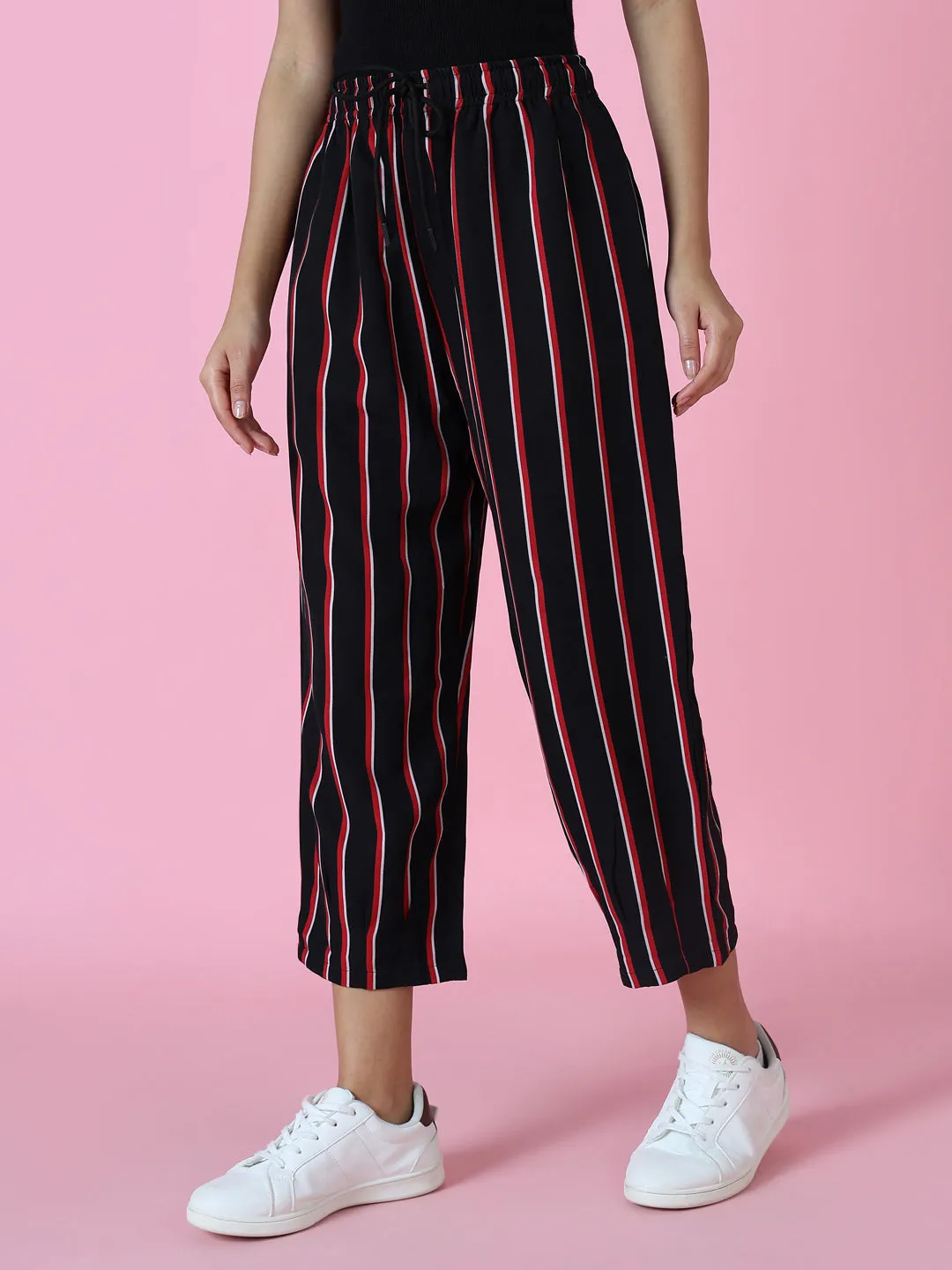 Women Black Straight Leg Trousers