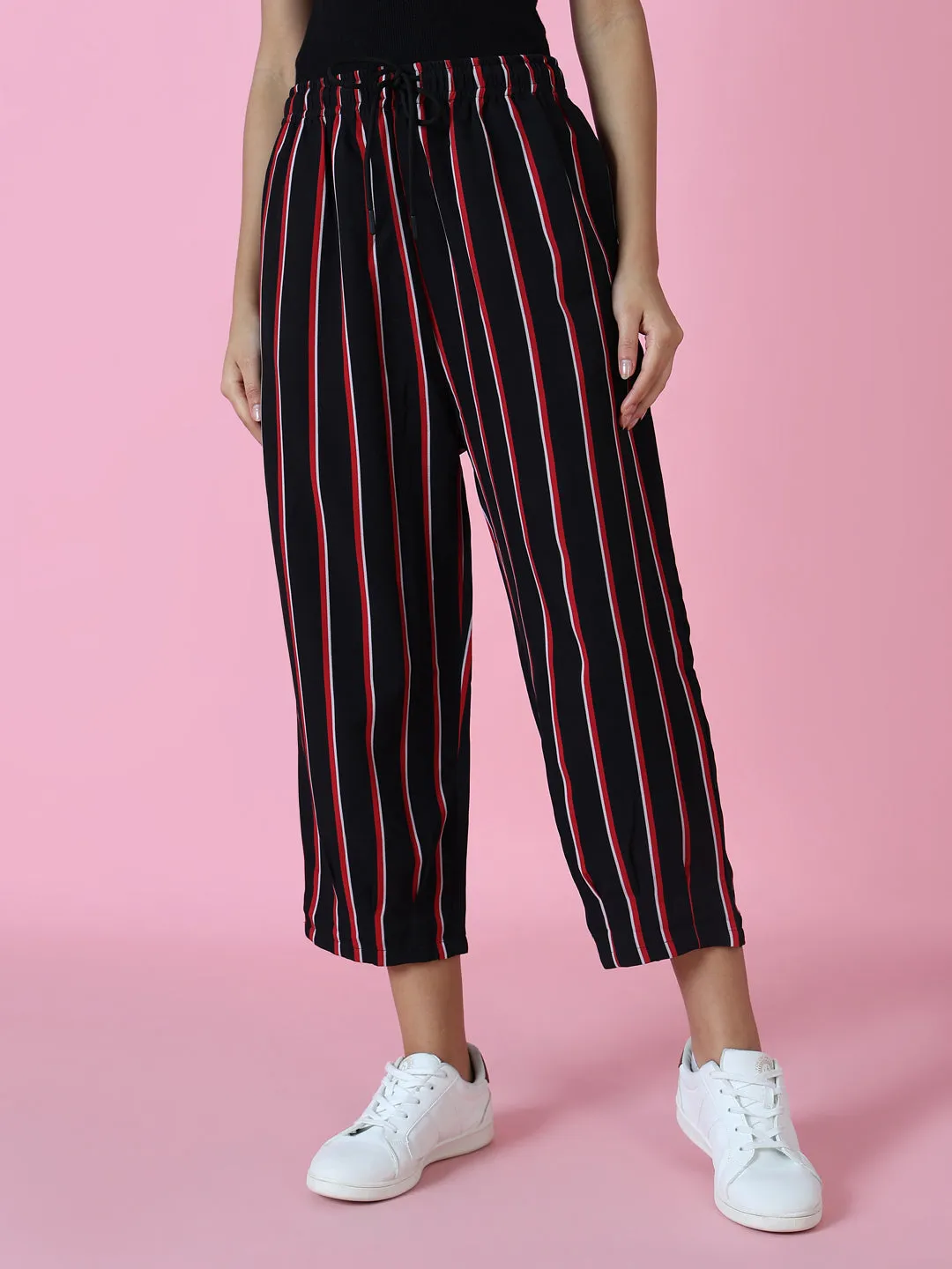 Women Black Straight Leg Trousers