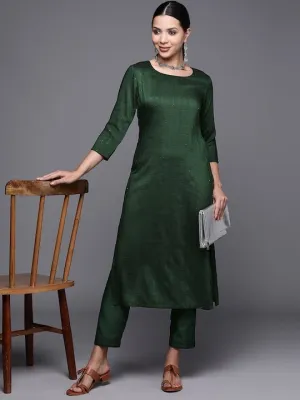 Women Embroidered Sequinned Kurta With Trousers