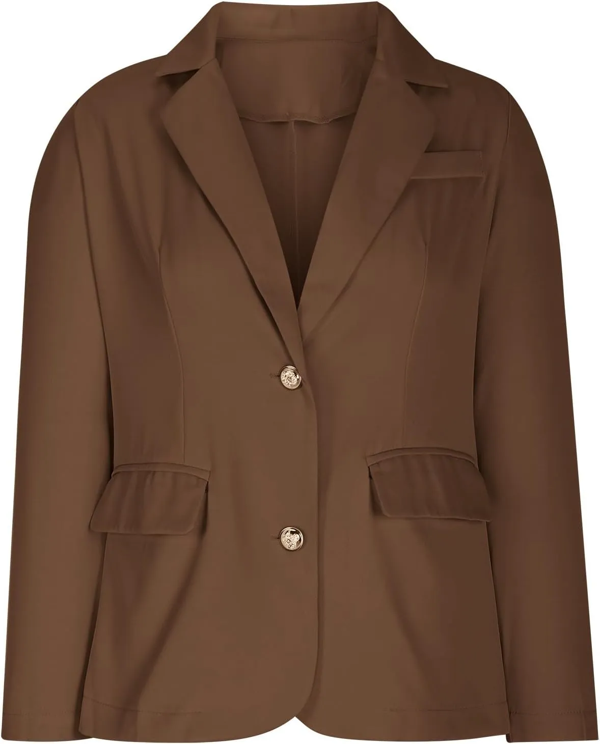 Womens Blazer Single Breasted Open Front Jacket Long Sleeve Lapel Collar Casual Blazers Work Office Suit Outerwear